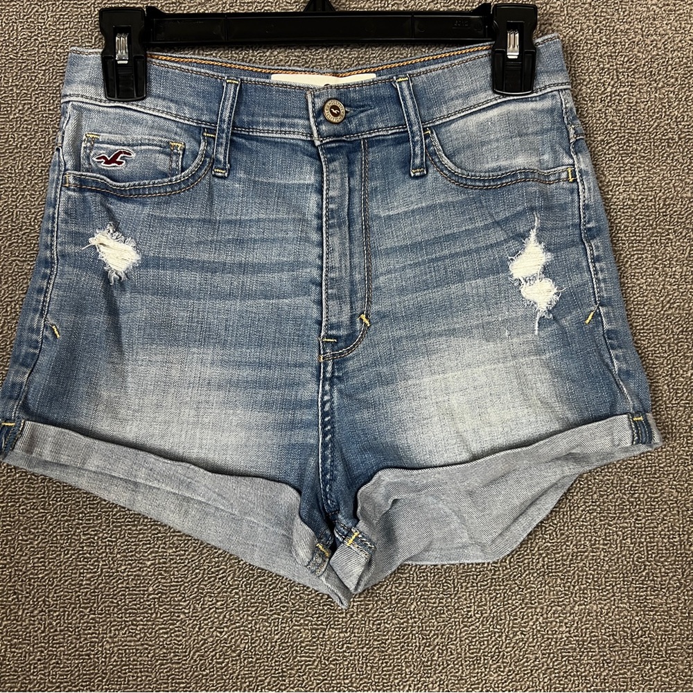 Hollister California women’s blue jeans shorts size W27 preowned